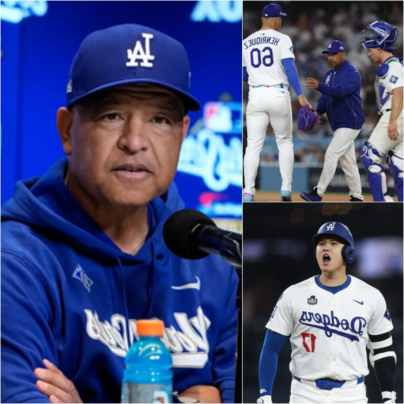 Cover Image for SHOCKING NEWS: Coach Dave Roberts worried fans when he decided to hide the absence of three key players for the upcoming game against the Toronto Blue Jays â a decision that left Shohei Ohtani displeased.