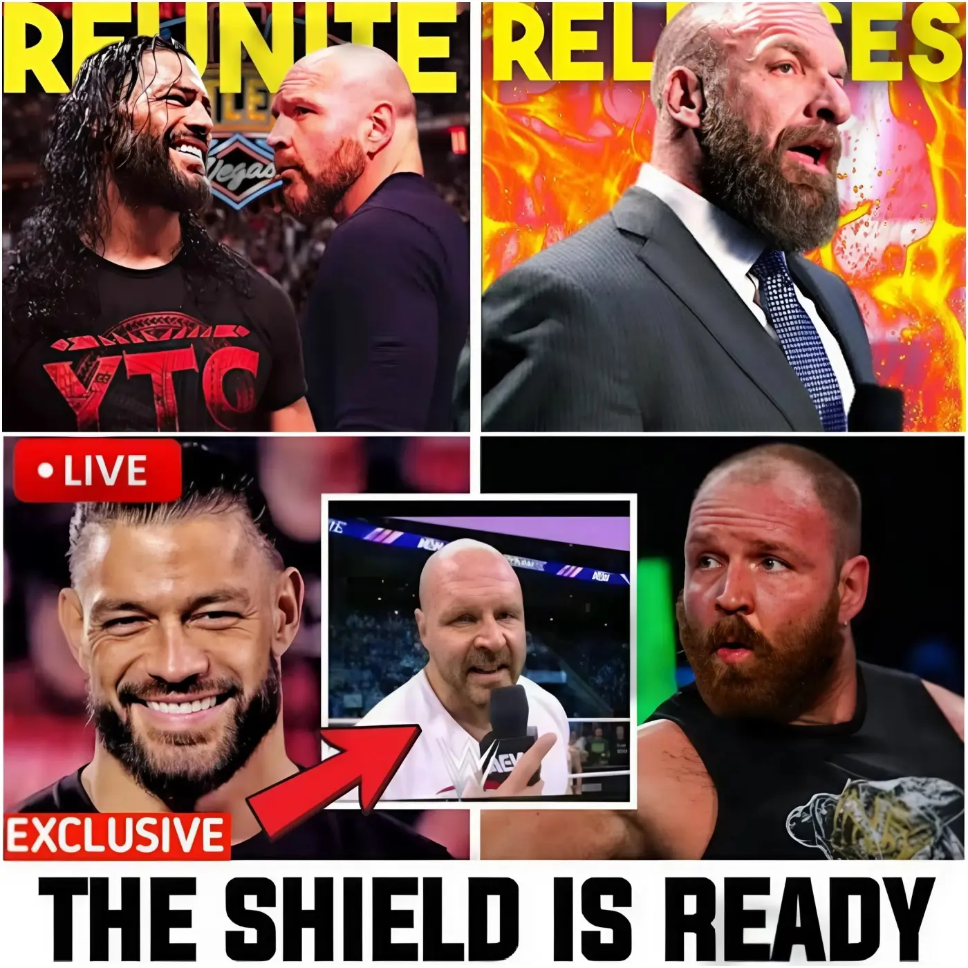 Cover Image for đ„ THE ENTIRE WWE WORLD SHOCKS: Roman Reigns stuns millions of fans with a career-defining announcement â hinting at an UNBELIEVABLE REUNION of The SHIELD after Seth Rollinsâ backstabbing! âI never thought Iâd say this⊠but itâs time to bring The SHIELD BACK!â