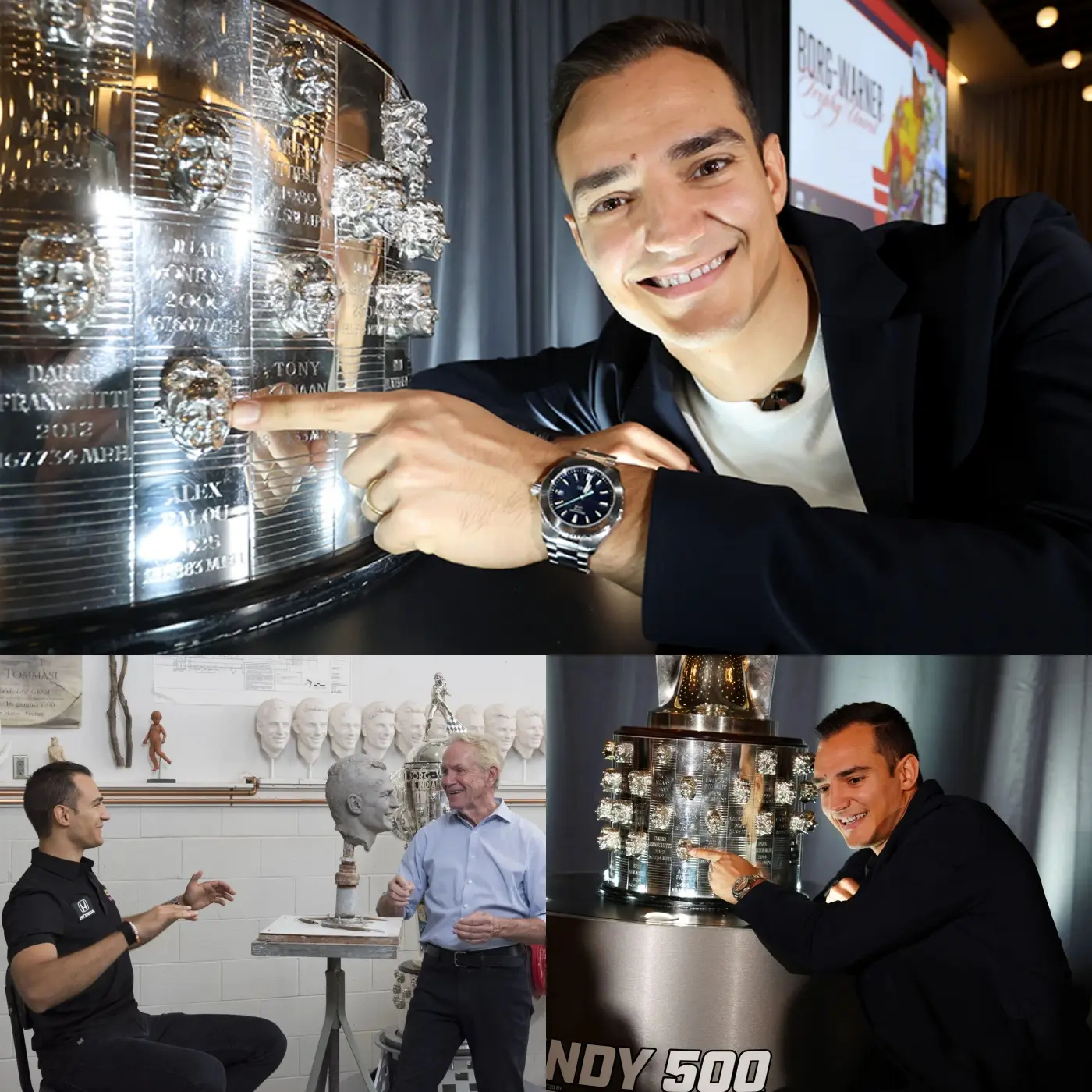 Cover Image for ‘More amazing than any dream I ever had as a kid’: Indy 500 winner Alex Palou gets emotional after revealing face on Borg-Warner Trophy