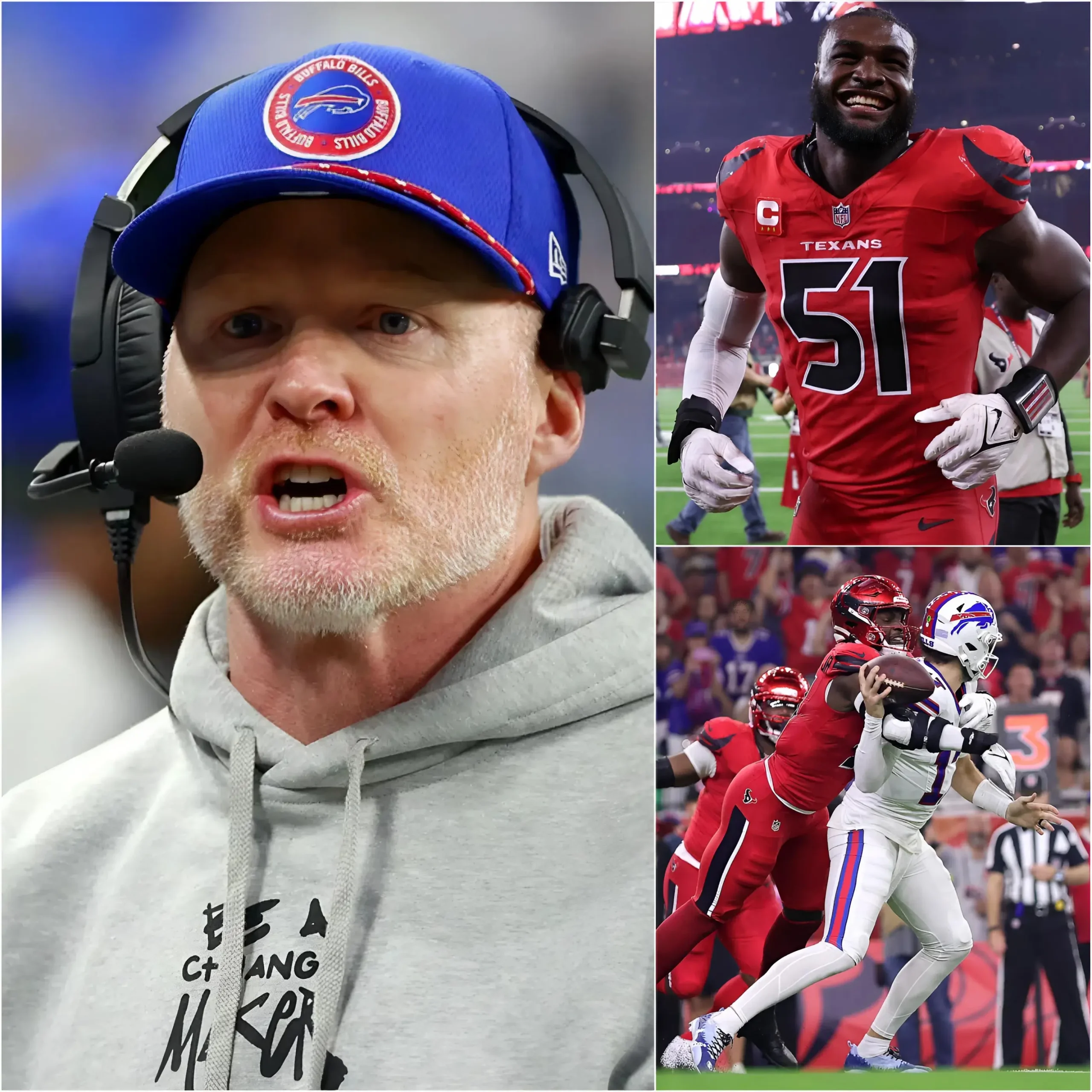 Cover Image for BREAKING: After the game against the Buffalo Bills, Houston Texans quarterback Will Anderson Jr. refused to take a mandatory post-game test, raising immediate questions about the possibility of the game being affected by unsportsmanlike conduct. Coach Sean McDermott immediately filed an emergency request with the NFL, and the league’s official decision stunned the entire Buffalo fan base.