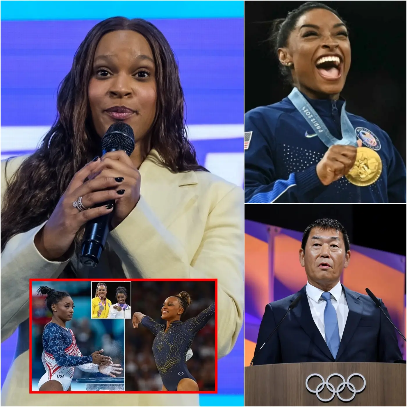 Cover Image for BREAKING OLYMPIC NEWS 🚨: Rebeca Andrade, Olympic all-around gold medalist, along with other female athletes, shocked the world when she DECLARATED directly to FIG (International Gymnastics Federation), “I WILL REFUSE TO PARTICIPATE IN THE 2028 LA OLYMPICS IF SIMONE BILES IS THERE.” This statement caused a wave of boycotts against FIG. Less than 5 minutes later, FIG responded with an OFFICIAL DECISION that left fans speechless!