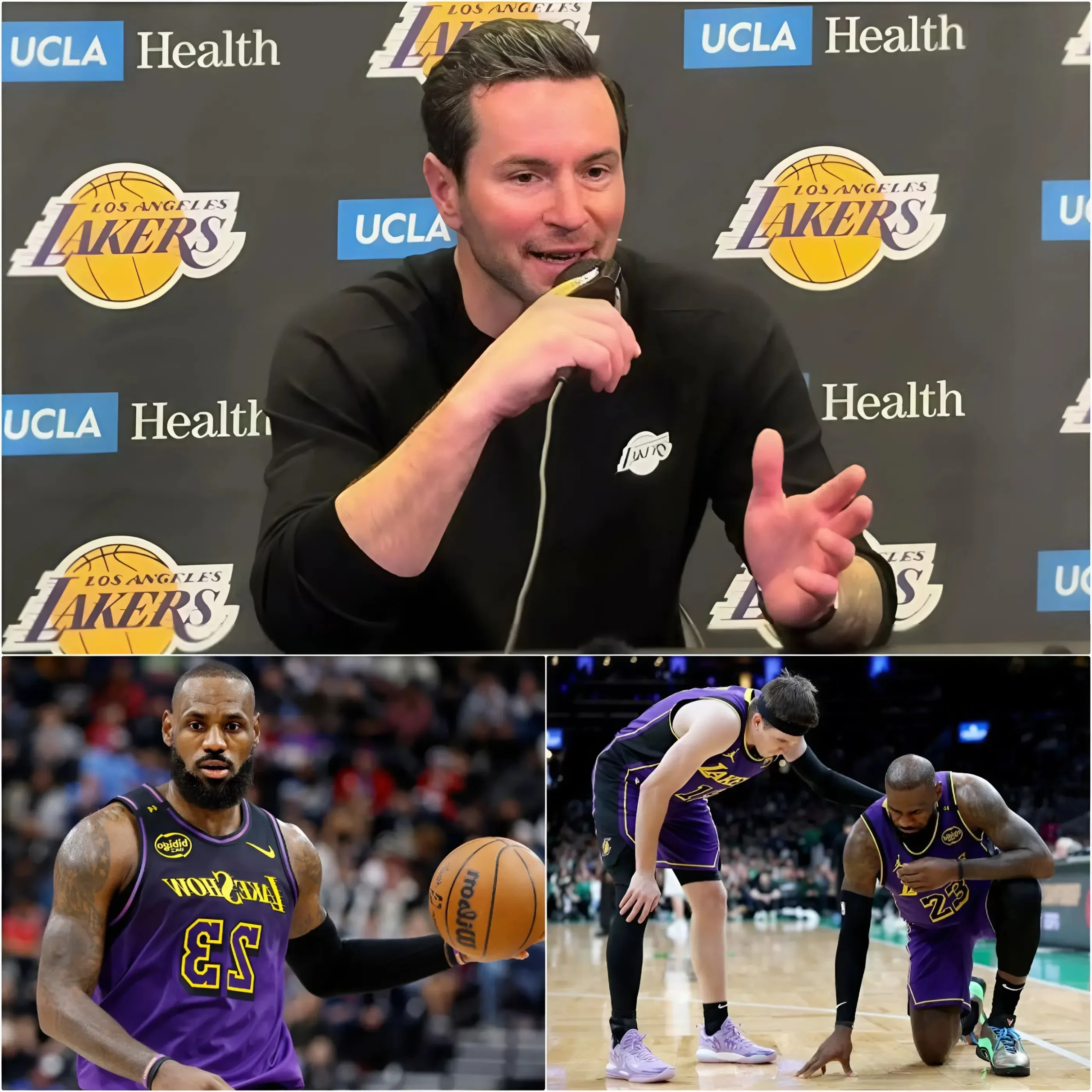 Cover Image for 😢 SAD NEWS: Just 30 minutes ago, in California, USA, head coach JJ Redick of NBA star LeBron James, 40, caused fans to worry and pray when he announced that LeBron James is currently… Read the full story below 👇