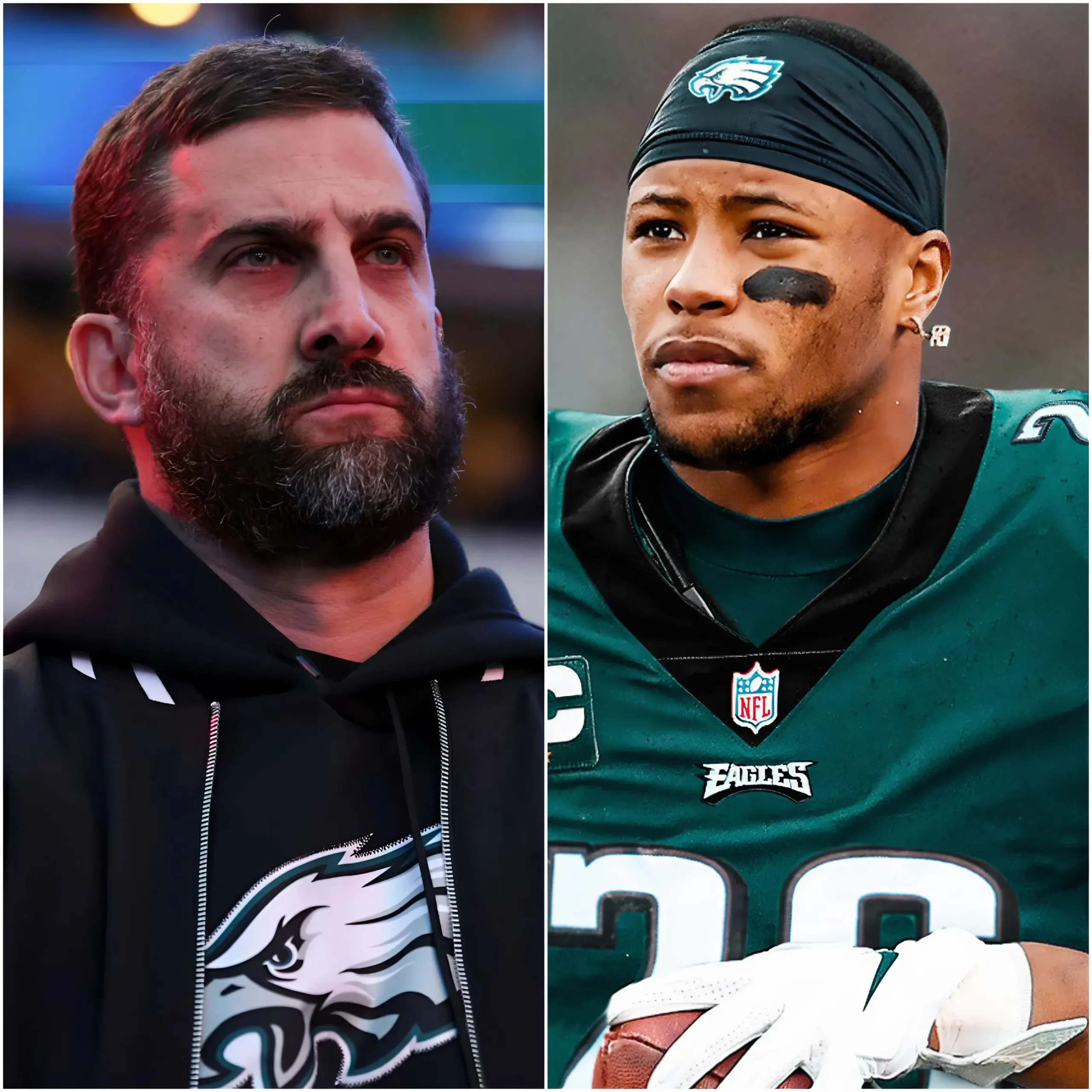Cover Image for 🛑30 MINUTES AGO💥🦅Nick Sirianni, head coach of the Philadelphia Eagles, could no longer stay silent. In an emotional outburst, he fiercely fired back at all the criticism aimed at Saquon Barkley: “What’s happening to him… it’s unbelievable! This is football, not a playground to tear down a guy who has carried this team on his shoulders week after week. He shows up, stays completely focused, never complains, never points fingers, and fights to the last drop of sweat to bring victories to the Eagles. Saquon Barkley? I’ve never seen a running back with talent, determination, and dedication like his. Instead of criticizing him, people should see what he’s doing—he keeps fighting, proving that heart and spirit are what keep this team alive amidst the storm of criticism.” Barkley responded to Sirianni afterward…